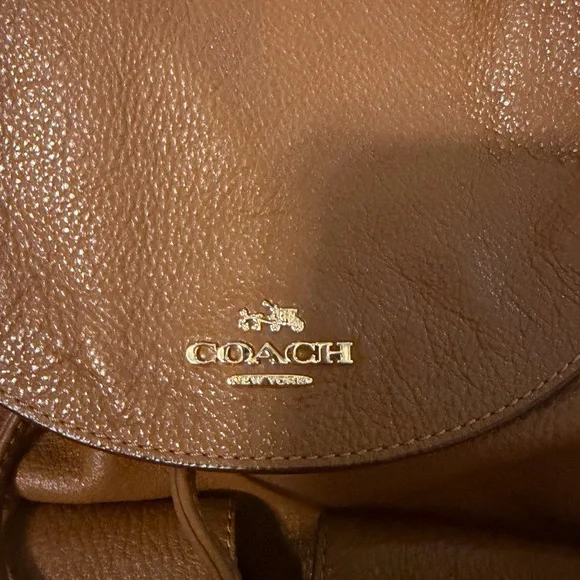 COACH                    Pebbled Leather Billy Backpack brown F37410  🎀🎀🎀 - Picture 14 of 16